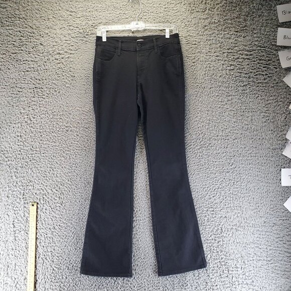 Old Navy Pants Womens Size 2 Black Flare Ankle Micro Flare Style Stretch Blend - Picture 1 of 12